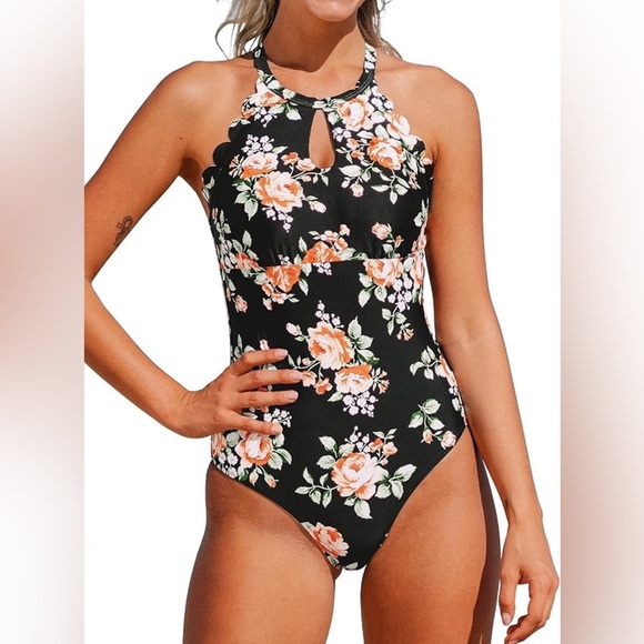 Women's Slimming One Piece Swimsuits Tummy Control Bathing Suit NWT Size L - Picture 2 of 3